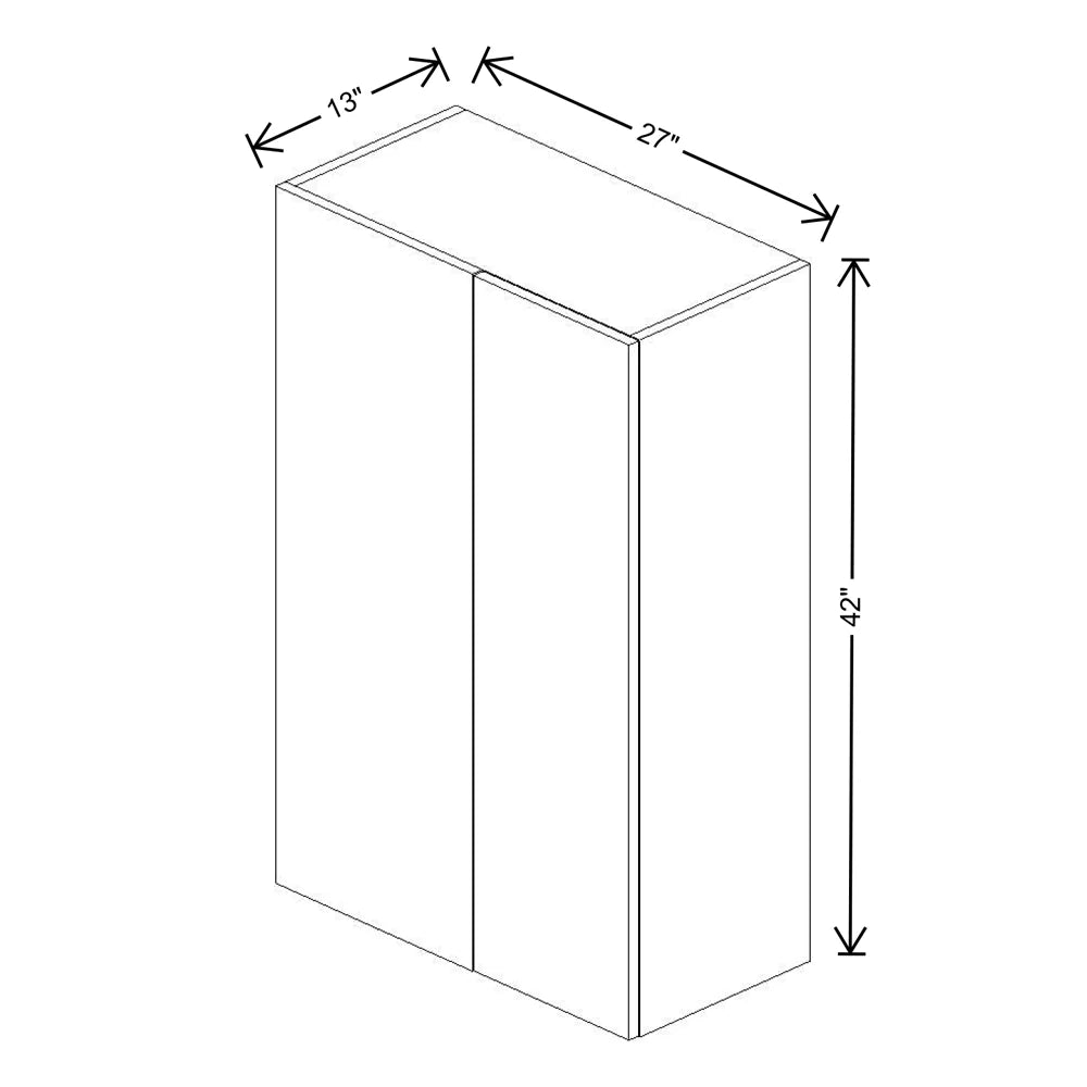 Fabuwood Illume Tuscany Nocce 3 27" To 30" W x 42" H x 13" D Wall Blind Corner Cabinet - image 1
