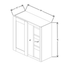 Fabuwood Allure Galaxy Mocha 30" To 33" W X 30" H X 12" D Single Door Blind Corner Wall Cabinet - LEFT SIDE (LS) - image 1