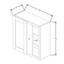 Fabuwood Allure Galaxy Dove 30" To 33" W X 30" H X 12" D Single Door Blind Corner Wall Cabinet - BOTH SIDE (BS) - image 1