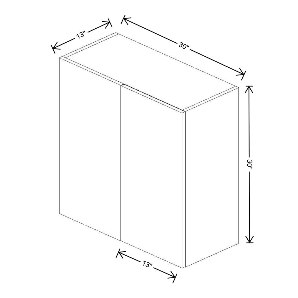 Fabuwood Illume Tuscany Nocce 3 30" To 30" W x 30" H x 13" D Wall Blind Corner Cabinet - image 1