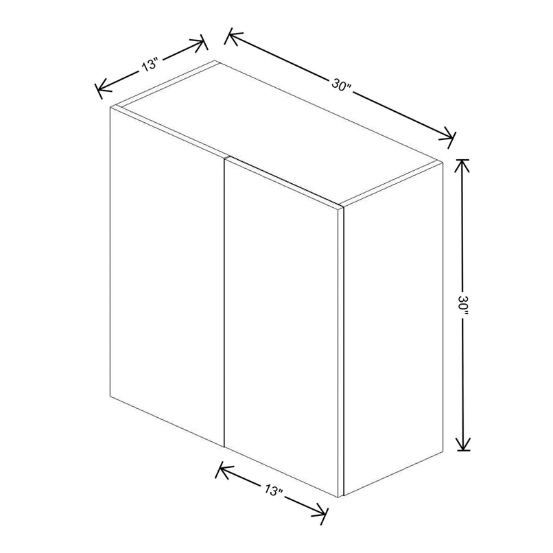 Fabuwood Illume Catalina Como Ash 2 30" To 30" W x 30" H x 13" D Wall Blind Corner Cabinet - image 1