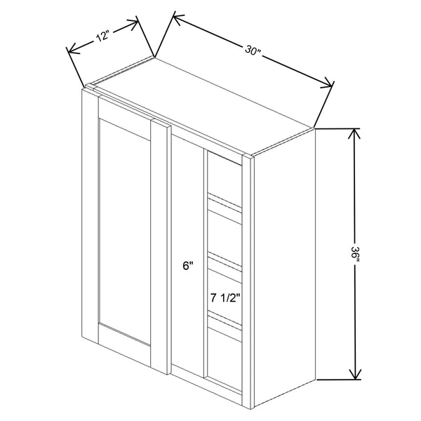 Single Door Blind Corner Wall Cabinets