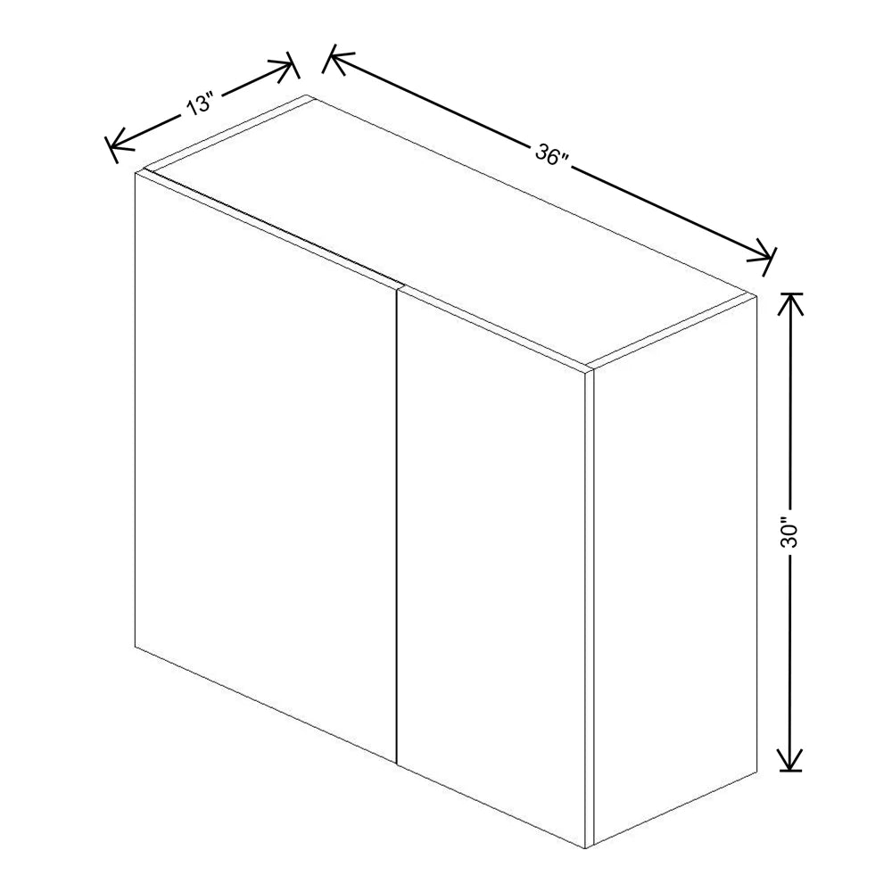 Fabuwood Illume Catalina Bianco Matte 36" To 39" W x 30" H x 13" D Wall Blind Corner Cabinet - image 1