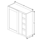 Fabuwood Quest Metro Frost 36" TO 39" W X 36" H X 12" D Single Door Blind Corner Wall Cabinet - NO FINISH - image 1