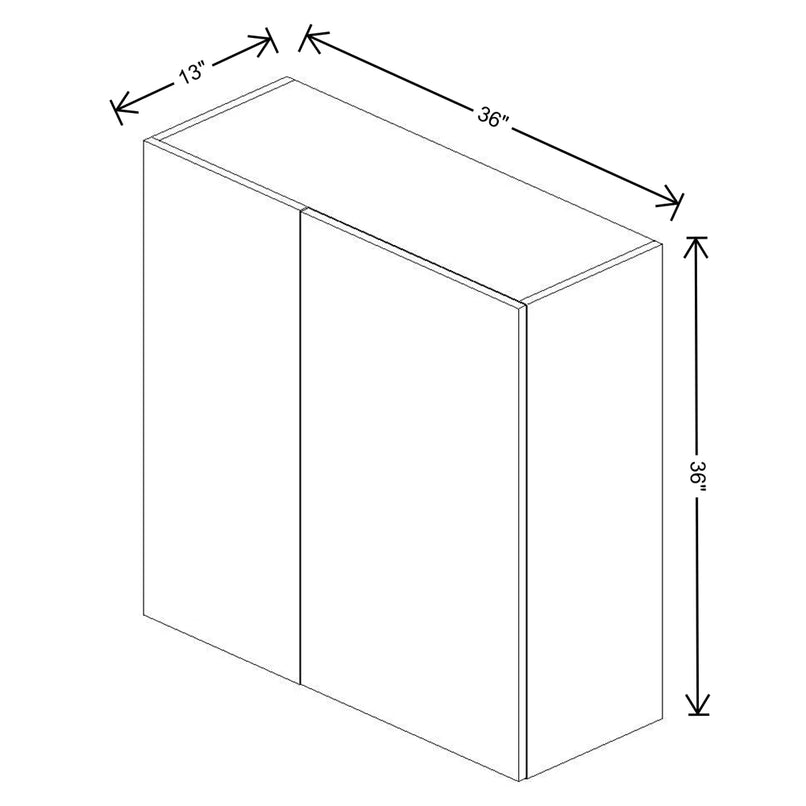 Fabuwood Illume Catalina Bianco Matte 36" To 39" W x 36" H x 13" D Wall Blind Corner Cabinet - image 1
