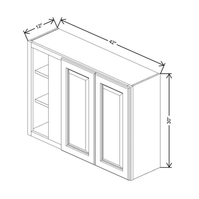 Fabuwood Quest Metro Frost 42" To 45" W X 30" H X 12" D Double Door Blind Corner Wall Cabinet - Both Side(BS) - image 1