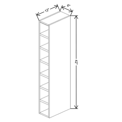 Fabuwood Allure Galaxy Mocha 06" W X 42" H X 12" D Wall Wine Cube - BOTH SIDE (BS) - image 1