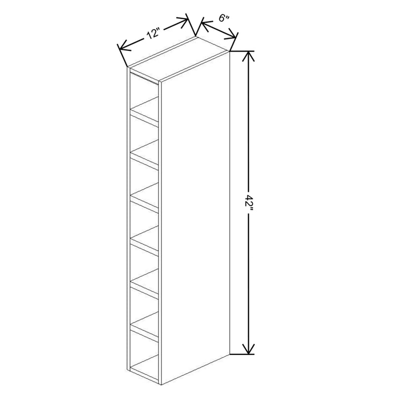 Fabuwood Allure Galaxy Linen 06" W X 30" H X 12" D Wall Open End Cabinet - image 1