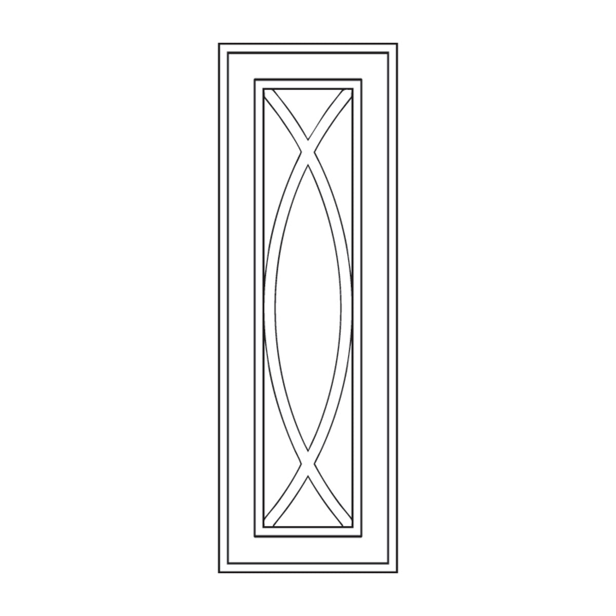 ESOM-WD1236GD 12"W x 36"H Decorative Door Panel