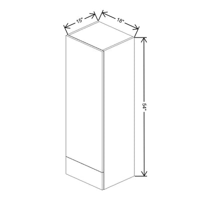 Fabuwood Illume Catalina Muratti 4 18" W x 54" H x 15" D Wall Drawer Cabinet - image 1