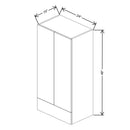 Fabuwood Illume Catalina Olmo 3 24" W x 48" H x 15" D Wall Drawer Cabinet - image 1