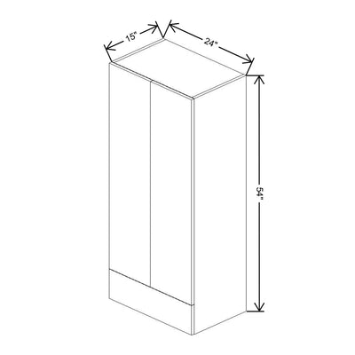 Fabuwood Illume Catalina Olmo 3 24" W x 54" H x 15" D Wall Drawer Cabinet - image 1