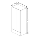 Fabuwood Illume Tuscany Nocce 3 24" W x 54" H x 15" D Wall Drawer Cabinet - image 1