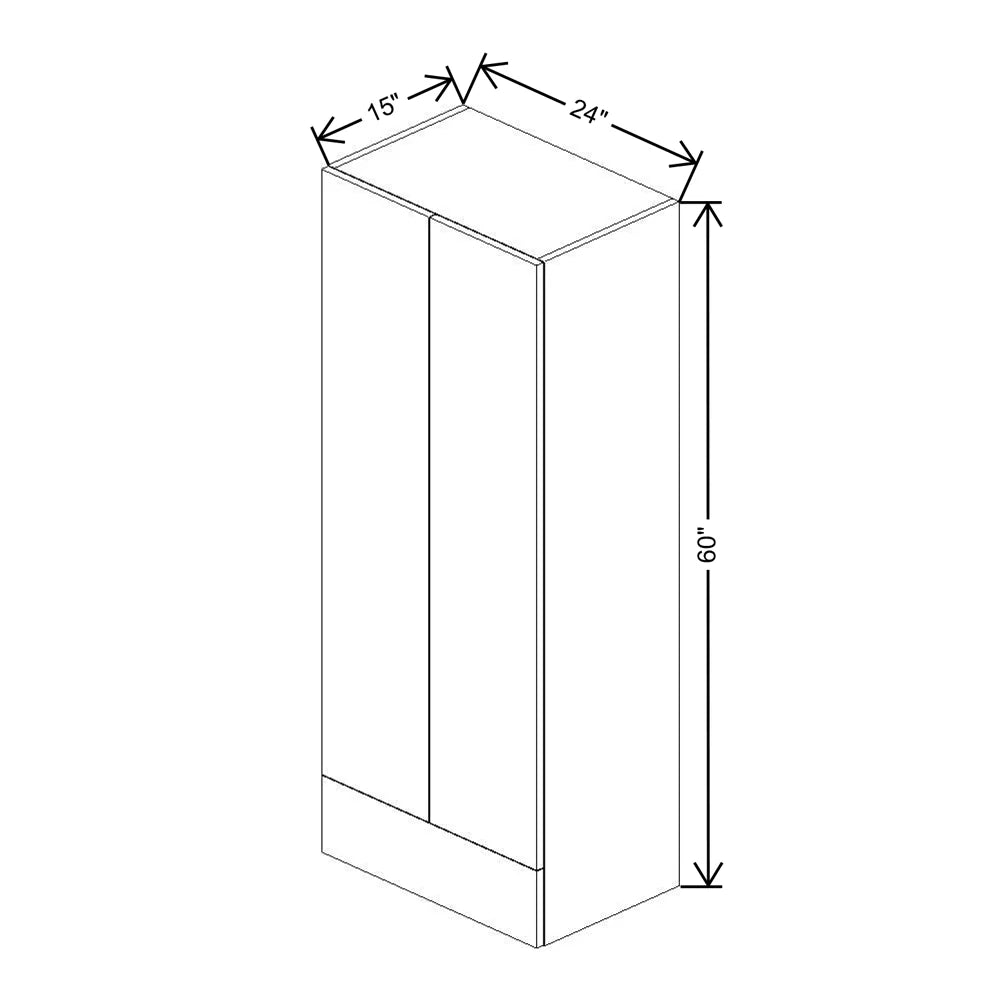 Fabuwood Illume Catalina Bianco Gloss 24" W X 60" H X 15" D Wall Drawer Cabinet
