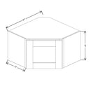 Fabuwood Allure Galaxy Dove 24" W X 15" H X 12" D Wall w/Drawers Cabinet - RIGHT SIDE (R) - image 1