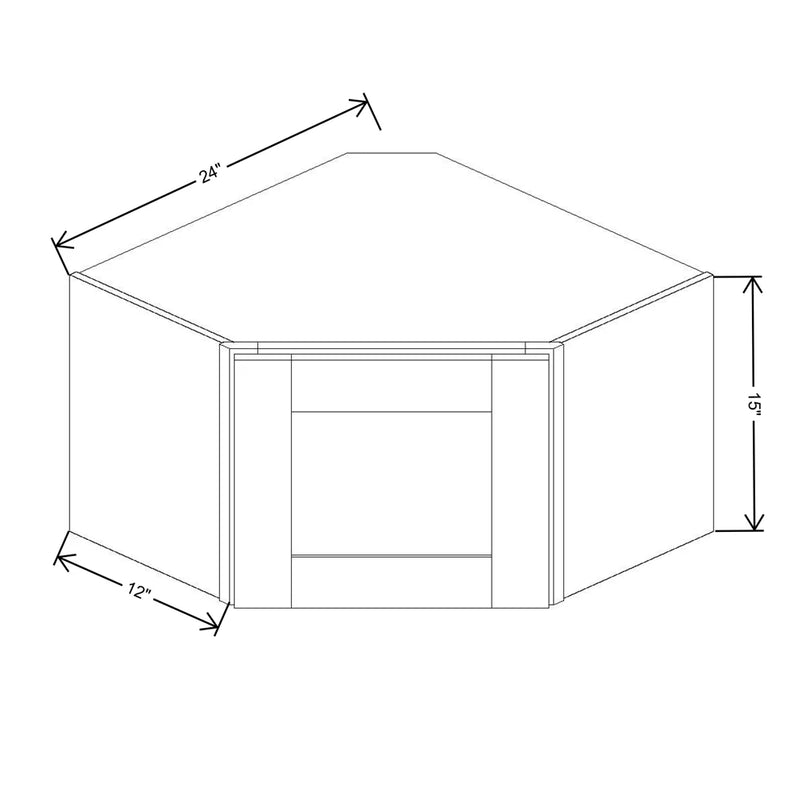 Fabuwood Allure Galaxy Timber 24" W X 15" H X 12" D Wall w/Drawers Cabinet - LEFT SIDE (L) - image 1