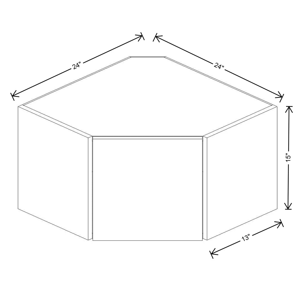Fabuwood Illume Tuscany Olmo 3 24" W x 15" H x 13" D Diagonal Corner Wall Cabinet