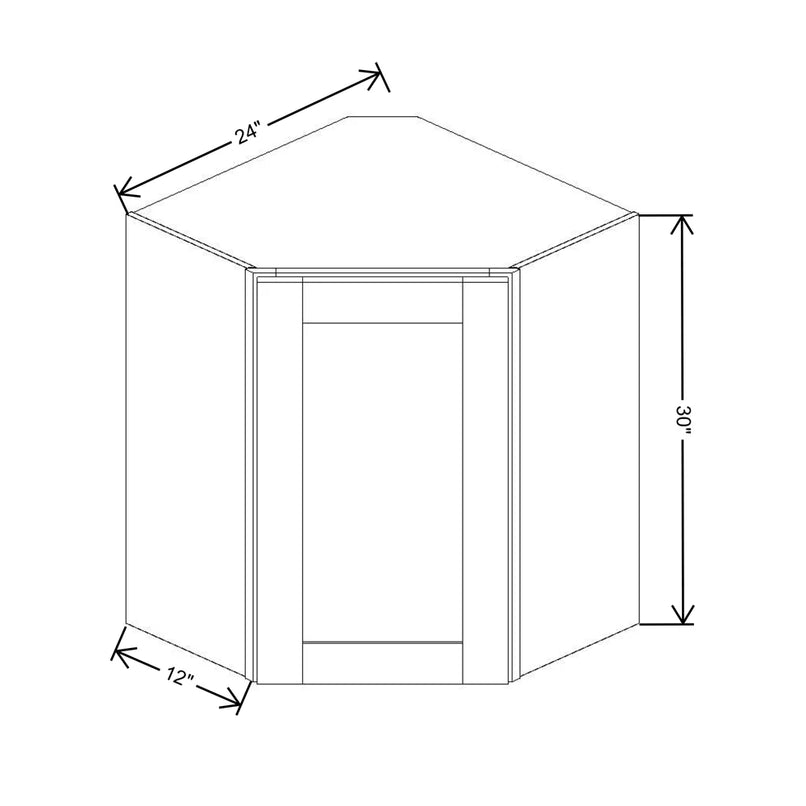 Fabuwood Allure Galaxy Horizon 24" W X 30" H X 12" D Diagonal Corner Wall Cabinet - LEFT SIDE (L) - image 1