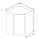Fabuwood Illume Catalina Bianco Gloss 24" W X 30" H X 13" D Diagonal Corner Wall Cabinet - image 1