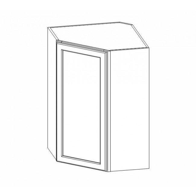 AW-WDC2436 Single Door Cabinets 24 Inch Wall Diagonal Corner Cabinet | Ice White Shaker - image 5