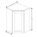 Fabuwood Allure Nexus Frost 24" W X 36" H X 12" D Diagonal Corner Wall Cabinet - LEFT SIDE (L) - image 1