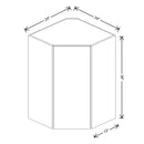 Fabuwood Illume Catalina Bianco Matte 24" W x 36" H x 13" D Diagonal Corner Wall Cabinet - image 1