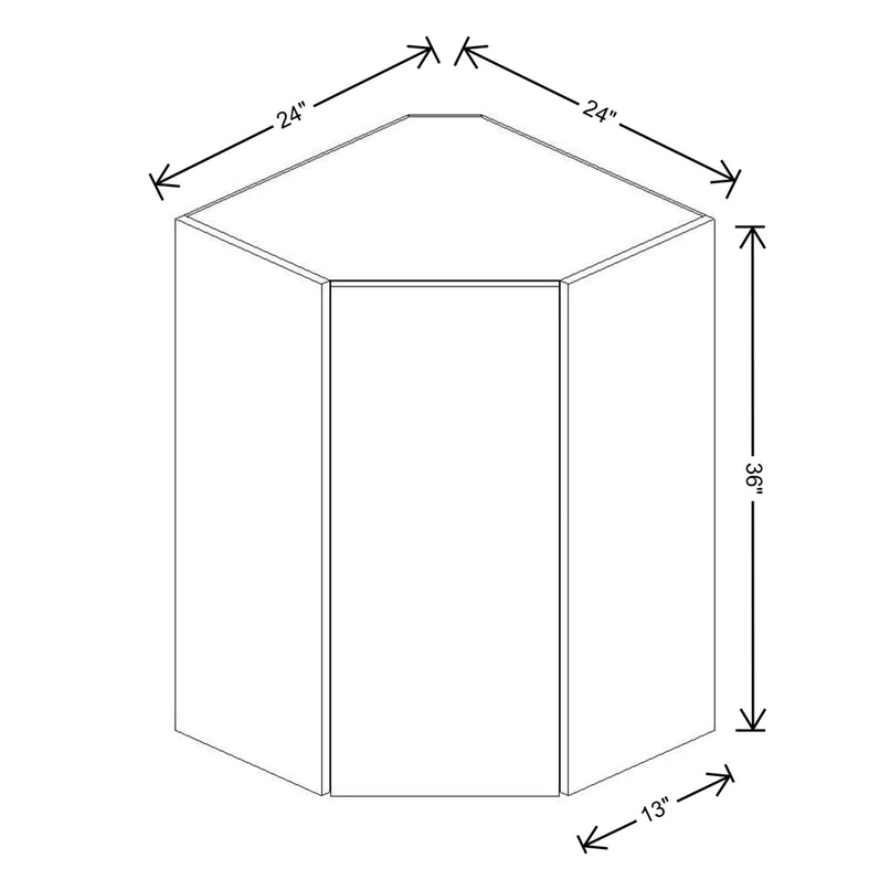 Fabuwood Illume Tuscany Nocce 3 24" W x 36" H x 13" D Diagonal Corner Wall Cabinet - image 1