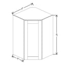 Fabuwood Allure Galaxy Horizon 27" W X 42" H X 12" D Diagonal Corner Wall Cabinet - NO FINISH - image 1