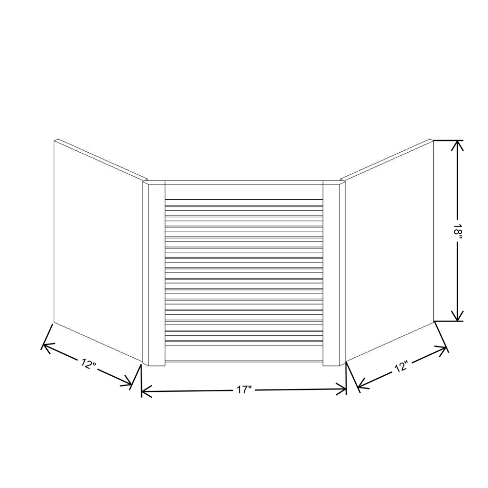 Fabuwood Allure Galaxy Mocha 24" W X 18" H X 12" D Wall Diagonal Corner Garage Appliance Cabinet - image 1
