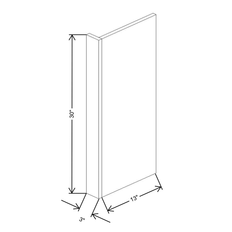 Fabuwood Illume Catalina Muratti 1 3" W X 30" H X 13 7/8" D Wall End Panel - image 1