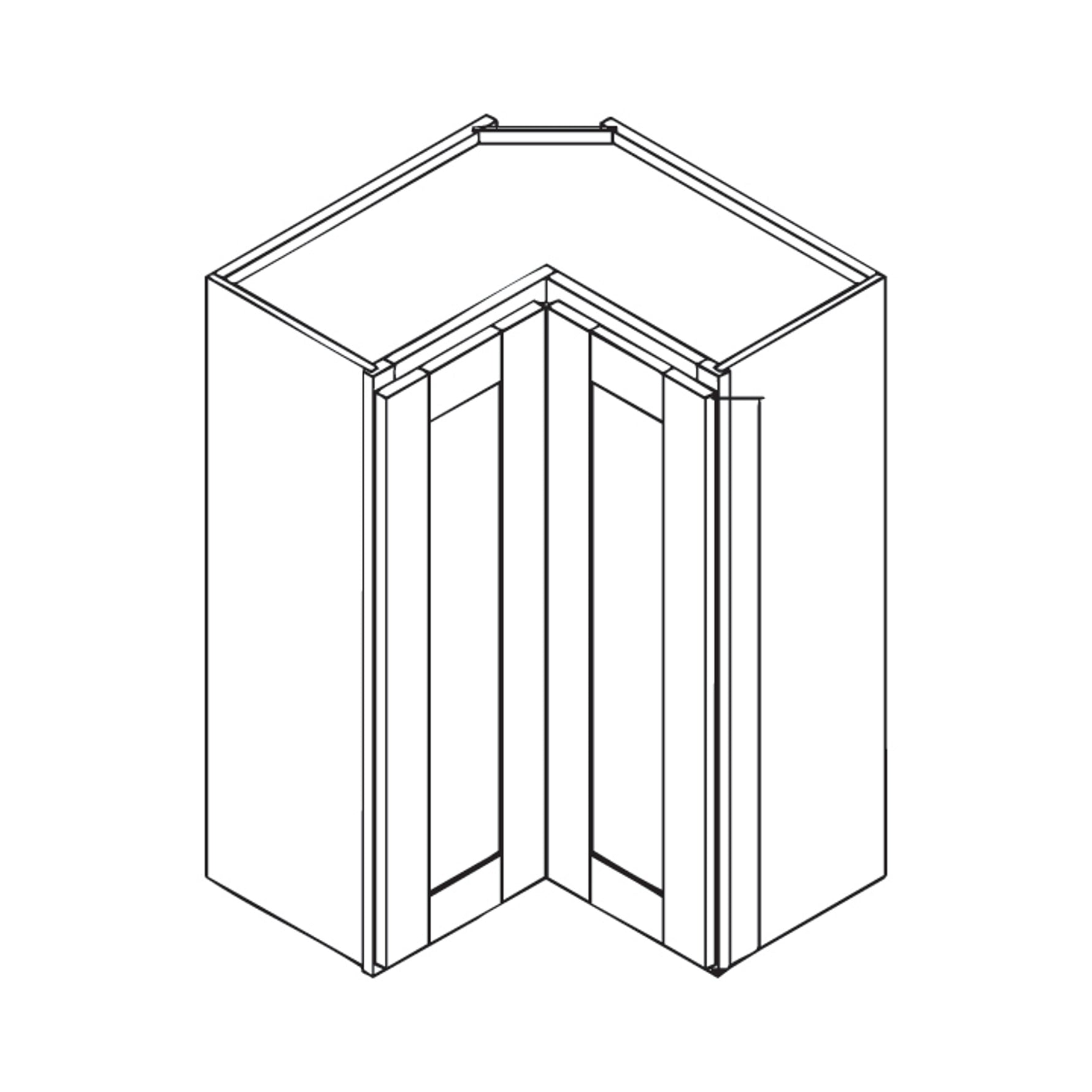 HAP-WER2430 24"W x 30"H Wall Square Corner Cabinet
