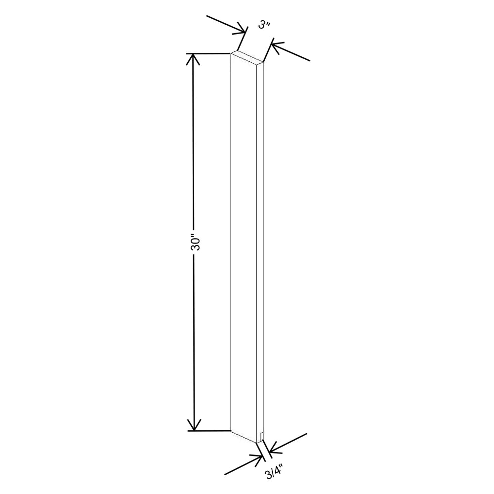 Fabuwood Allure Galaxy Horizon 3" W X 30" H Wall Filler