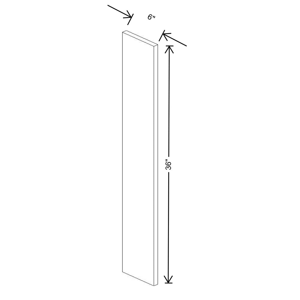 Fabuwood Illume Catalina Olmo 3 6" W x 36" H Wall Filler