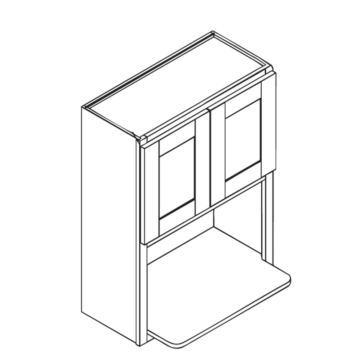 AW-WM273612 27"W x 36"H Wall Microwave Cabinet