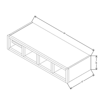 Fabuwood Allure Galaxy Mocha 30" W X 06" H X 12" D Wine Organiser Cabinet - NO FINISH - image 1