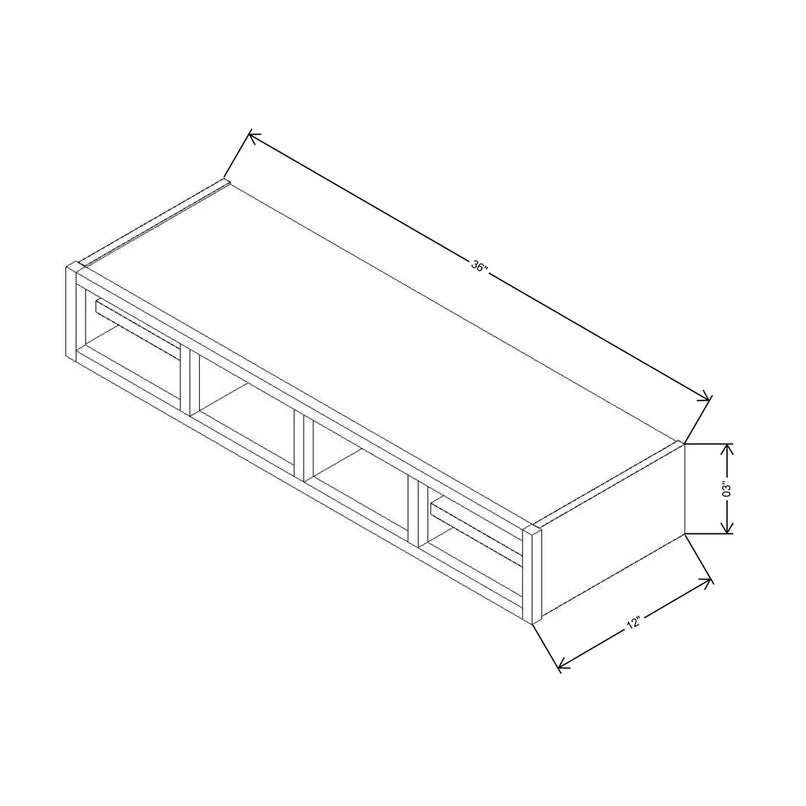 Fabuwood Allure Nexus Frost 36" W X 06" H X 12" D Wine Organiser Cabinet - image 1