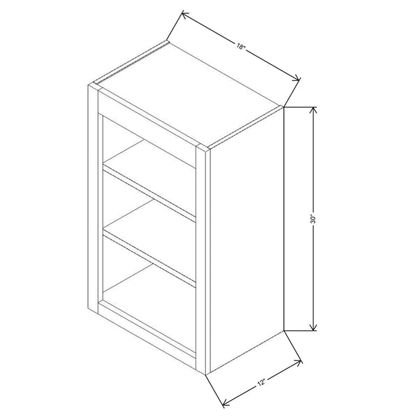Wall Open Shelf Cabinets
