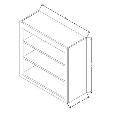 Fabuwood Allure Onyx Frost 30" W X 30" H X 12" D Wall Open Shelf Cabinet - image 1