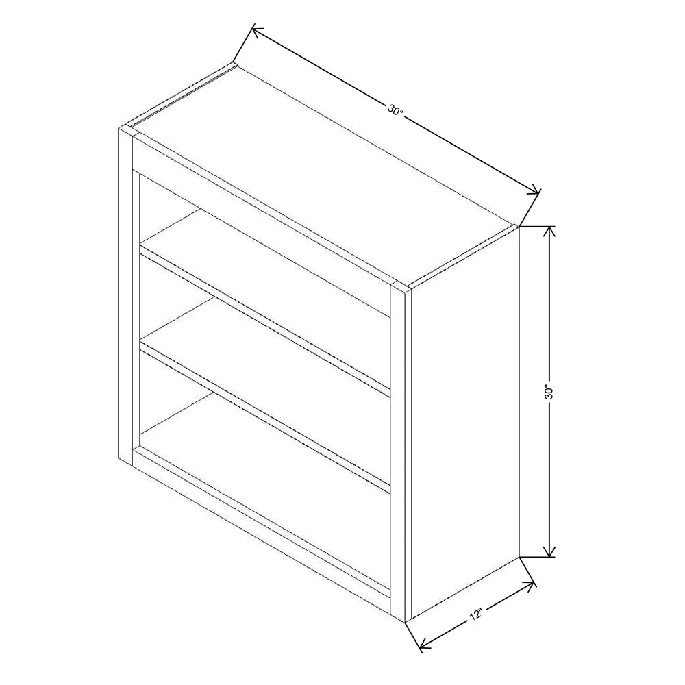 Fabuwood Allure Galaxy Dove 30" W X 30" H X 12" D Wall Open Shelf Cabinet - image 1