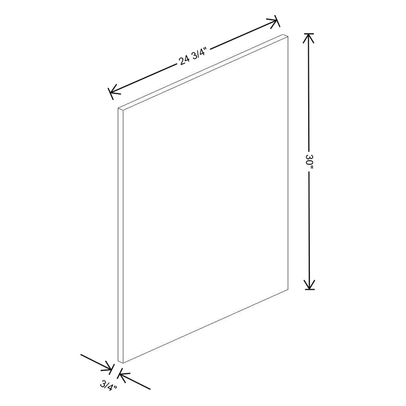 Fabuwood Illume Catalina Bianco Gloss 3/4" W X 30" H X 24 3/4" D Wainscot Base Panel - image 1