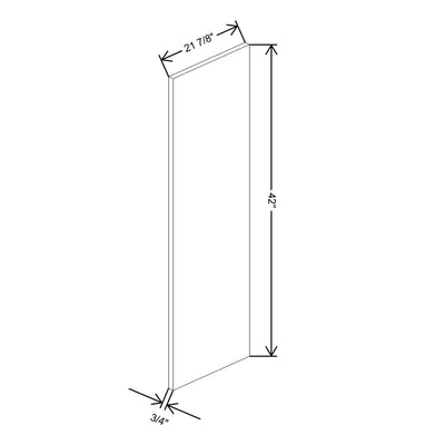 Fabuwood Illume Catalina Carbone Matte 3/4" W x 42" H x 13 3/4" D Wainscot Wall Panel - image 1