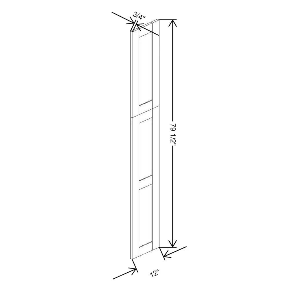 Fabuwood Allure Galaxy Horizon 11 3/4" W X 78 3/4" H X 3/4" D Wainscot Panel - image 1