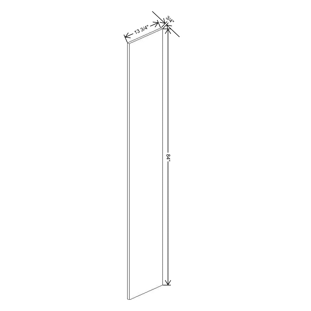 Fabuwood Illume Catalina Olmo 3 3/4" W x 84" H x 13 3/4" D Tall Wainscot Panel - image 1
