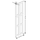 Fabuwood Allure Galaxy Mocha 23 1/2" W X 78 3/4" H X 3/4" D Wainscot Panel - image 1