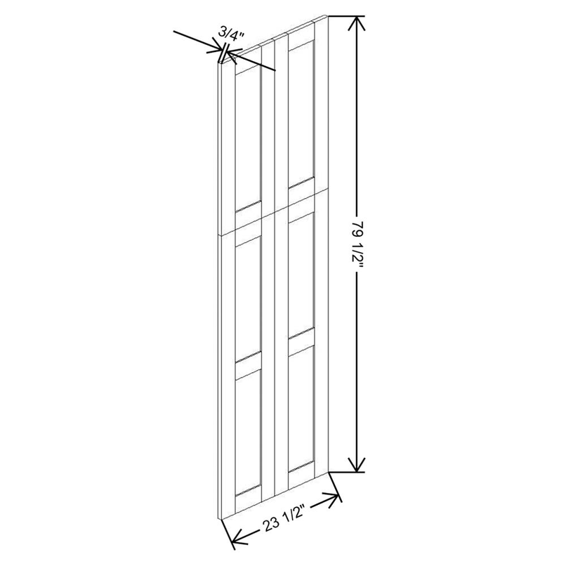 Fabuwood Allure Galaxy Mocha 23 1/2" W X 78 3/4" H X 3/4" D Wainscot Panel - image 1