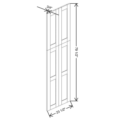 Fabuwood Allure Galaxy Mocha 23 1/2" W X 78 3/4" H X 3/4" D Wainscot Panel - image 1
