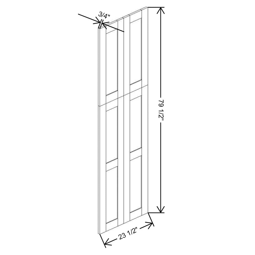 Fabuwood Allure Galaxy Nickel 23 1/2" W X 78 3/4" H X 3/4" D Wainscot Panel
