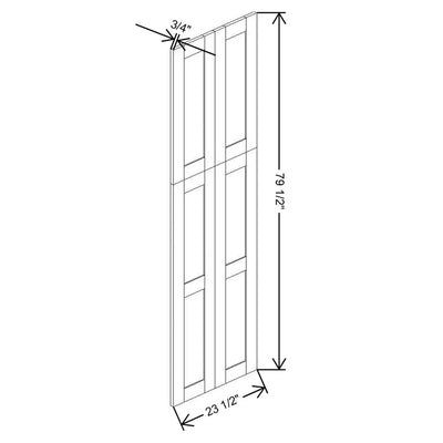 Fabuwood Allure Onyx Horizon 23 1/2" W X 78 3/4" H X 3/4" D Wainscot Panel - image 1