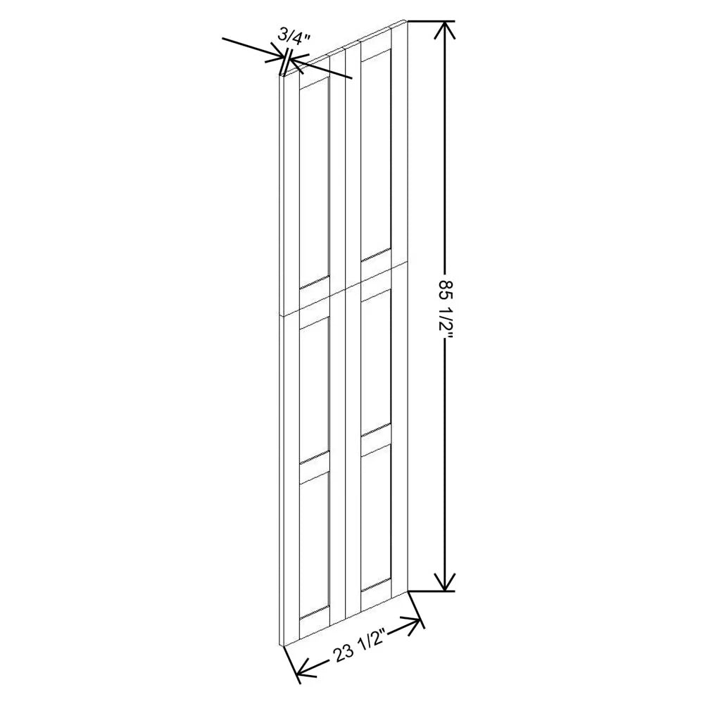Fabuwood Allure Galaxy Nickel 23 1/2" W X 84 3/4" H X 3/4" D Wainscot Panel
