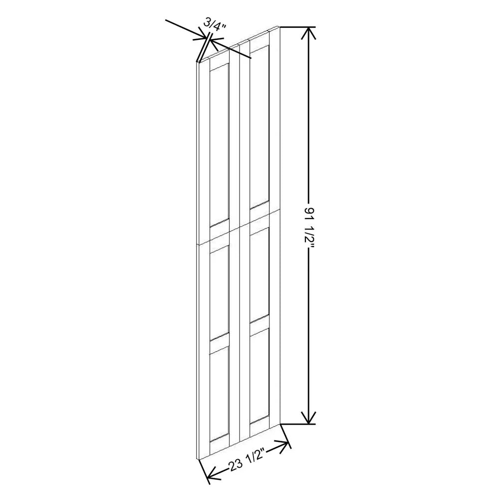 Fabuwood Allure Galaxy Nickel 23 1/2" W X 90 3/4" H X 3/4" D Wainscot Panel - image 1